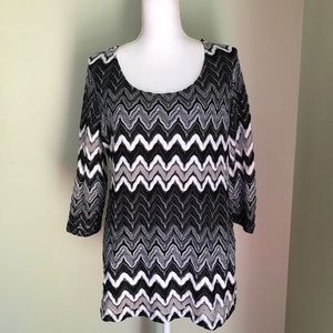 NWT Dressbarn Ros & Ali zig zag top